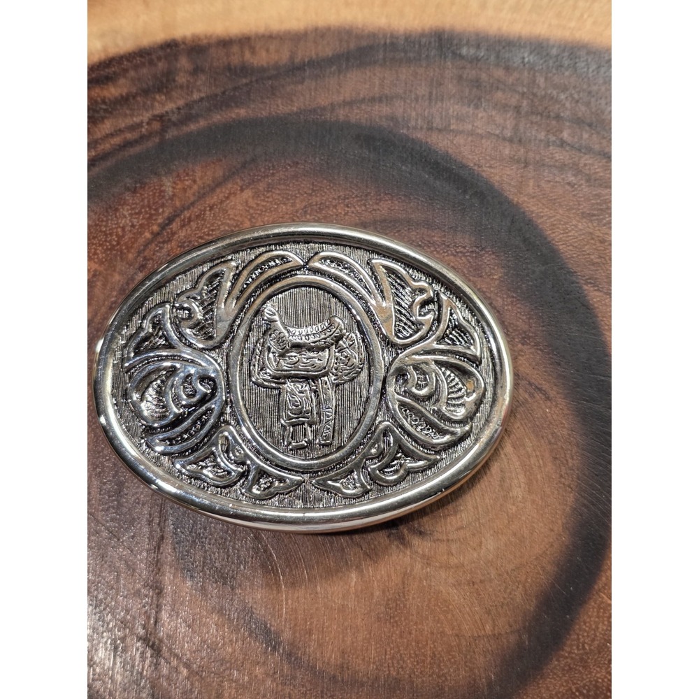 VTG Avon Belt Buckle Horse Saddle Rider Decorative Western Cowboy Belt Buckle